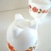 Flower Egg Cup Holders, 4 - White, Glass - Flower Garland