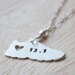 Silver Running Charm Necklace Half Marathon Jewelry