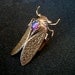 CICADA RING Set with Dragons Breath Mexican Opal, Finger shield, Large Comfy Ring Base Shown in Pictures, Metal Bonded Not Glued