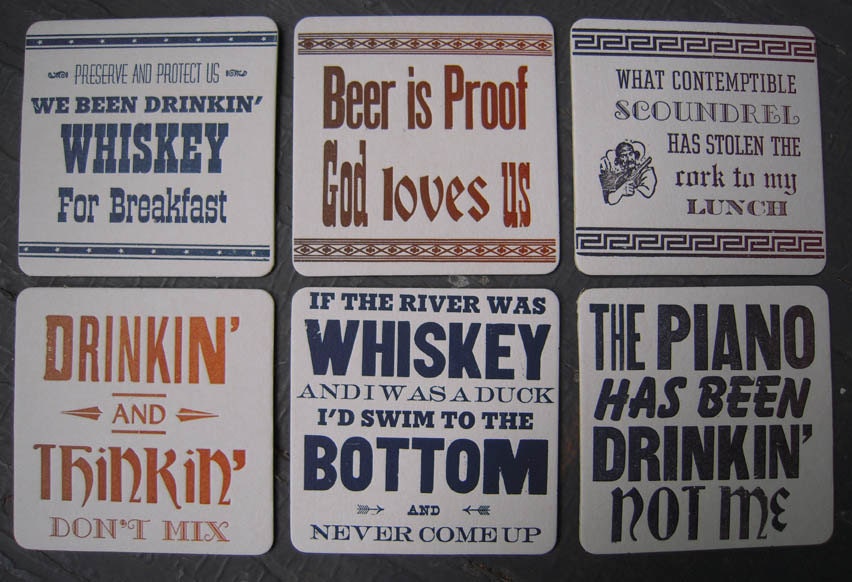 Letterpress Coasters