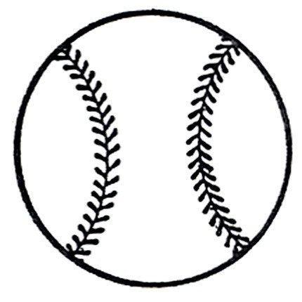 Unmounted Rubber Stamp - Baseball
