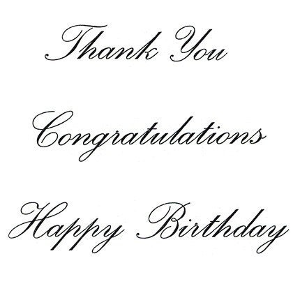 Unmounted Rubber Stamp Set - Formal Greetings (3 stamps)