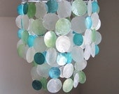 Seaside Dreams 10" Capiz Flushmount Chandelier MADE TO ORDER