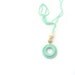 Nursing necklace/ teething toy for baby - Breastfeeding Babywearing Mother. Crochet cotton mint ring. ecofriendly