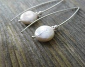 Gallant - Sterling Silver Floating Coin Pearl Earrings