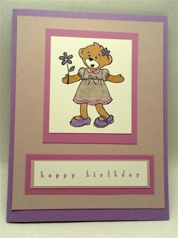 Build A Bear Girl Birthday Card