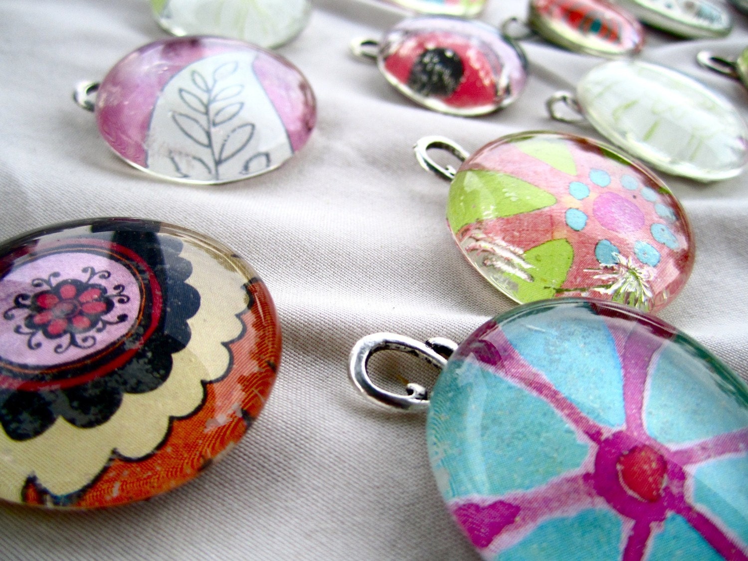 Embellished Glass Pendants