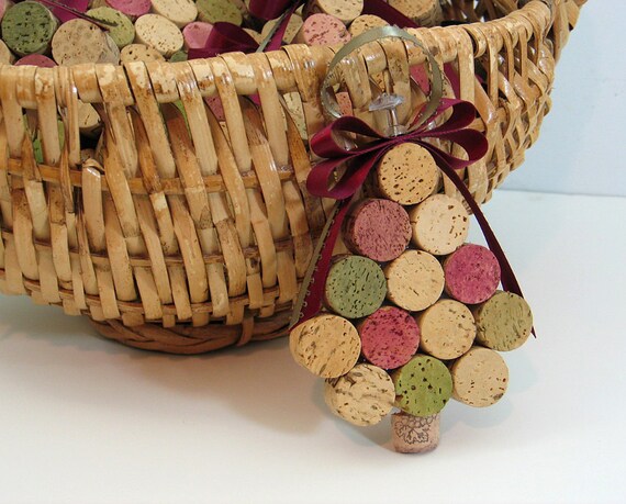 Wine Cork Christmas Tree Ornament