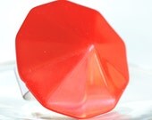 Ring. SALE. Vintage. Red hot. Adjustable. Plastic