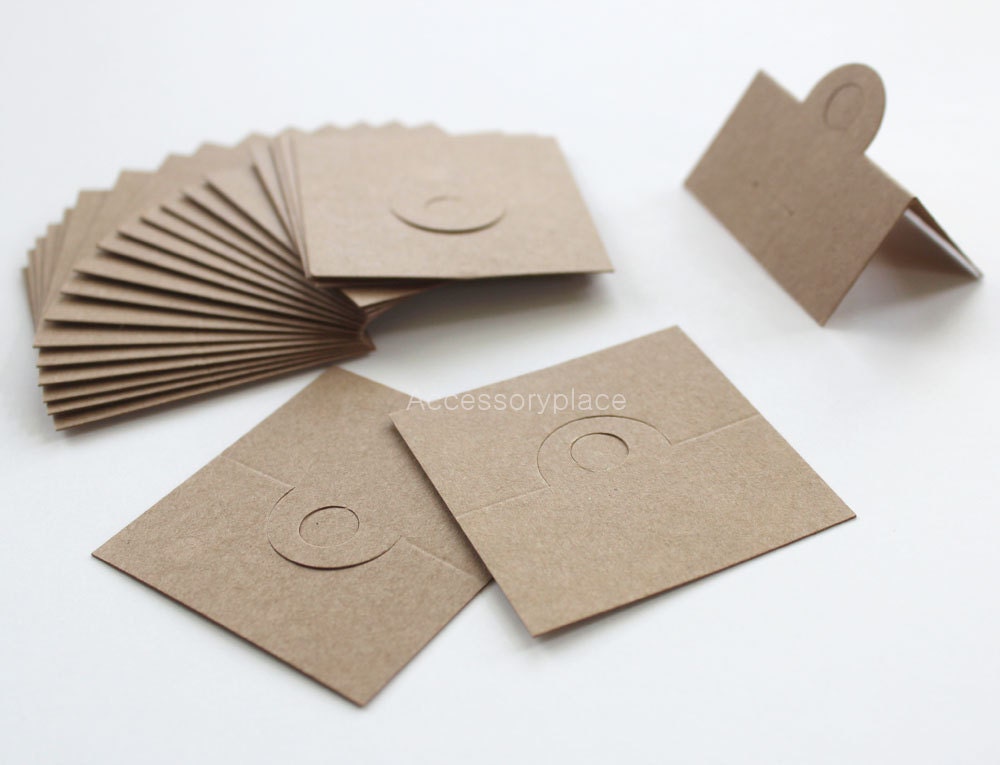 100 pcs of Blank(No Printed) Design Brown Craft Card Tag for Accessories and Jewelry for DIY