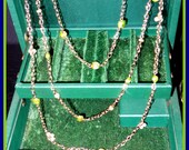 Three layers of nature. Multi-tiered pearl necklace. free shipping.