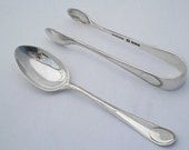 Solid Sterling Silver Antique Coffee Or Tea Spoons And Nipper Set - Precious Metal Home Decor tt Lay Away Available