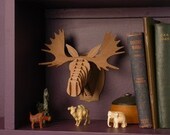 Micro-Fred- Small Moose Trophy- Brown or White