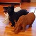 Rambling Robbie- Large Full Body Rhino Model- White or Brown