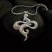 Flow,  Hand Carved and Cast Art Nouveau Sterling Necklace, Elegant and Bold