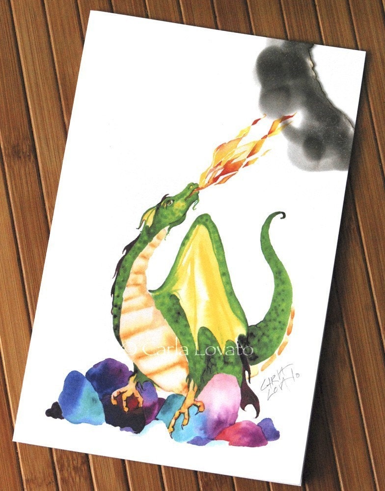 Dragon Watercolor Paintings