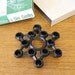 12 Taper Cast Iron Candleholder in Original Box - Snow Flake Pattern