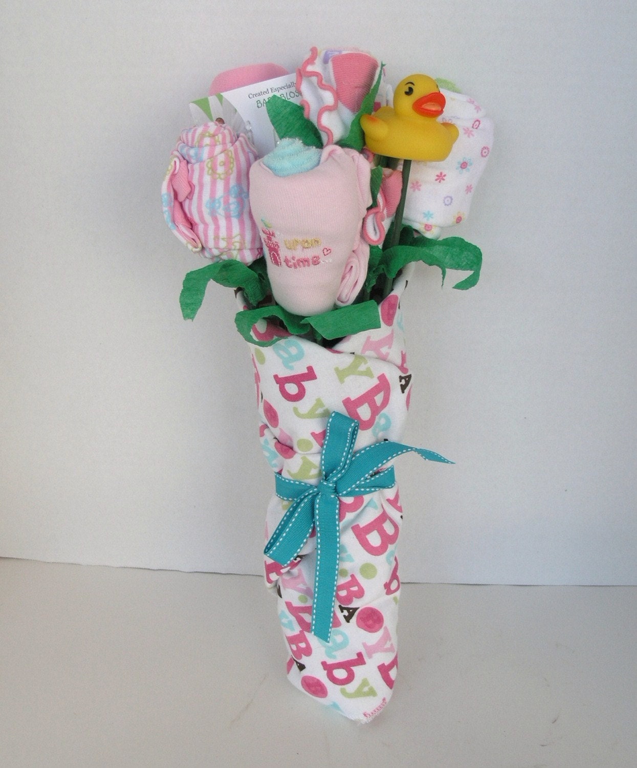 Baby Girl Gift Flower Onesie Bouquet by babyblossomco on Etsy
