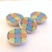Magnets - Broken Plate - Recycled China - Colorful - Basket Weave Pattern - Set of 4