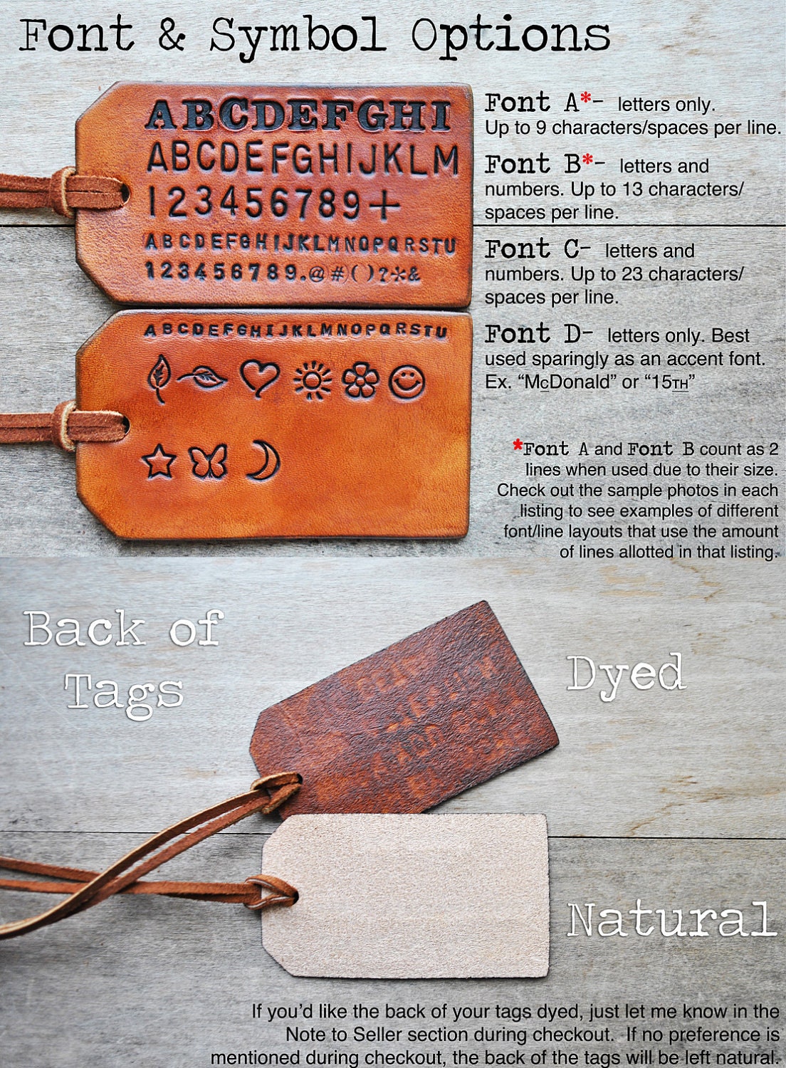 As seen in COUNTRY LIVING. Set of 2 Custom Leather Luggage Tags. Stamped with Your Name, Address, and Phone Number.