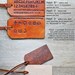 Single Custom Leather Luggage Tag. Stamped with Your Name, Quote, Verse. Perfect gift for wedding, honeymoon, thank you, congrats, traveler