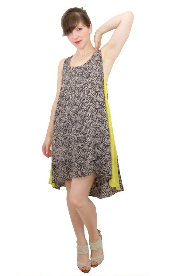 Feathers and Sunshine Silk Tank Dress