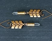 Mortal Seduction - Chevron, Crystal and Bullet Dangle Earrings by Prairieoats