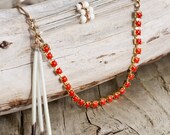 Cheyenne II - Porcupine Quill and Rhinestone Necklace by Prairieoats
