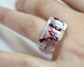 Dainty Floating Butterfly Resin Ring