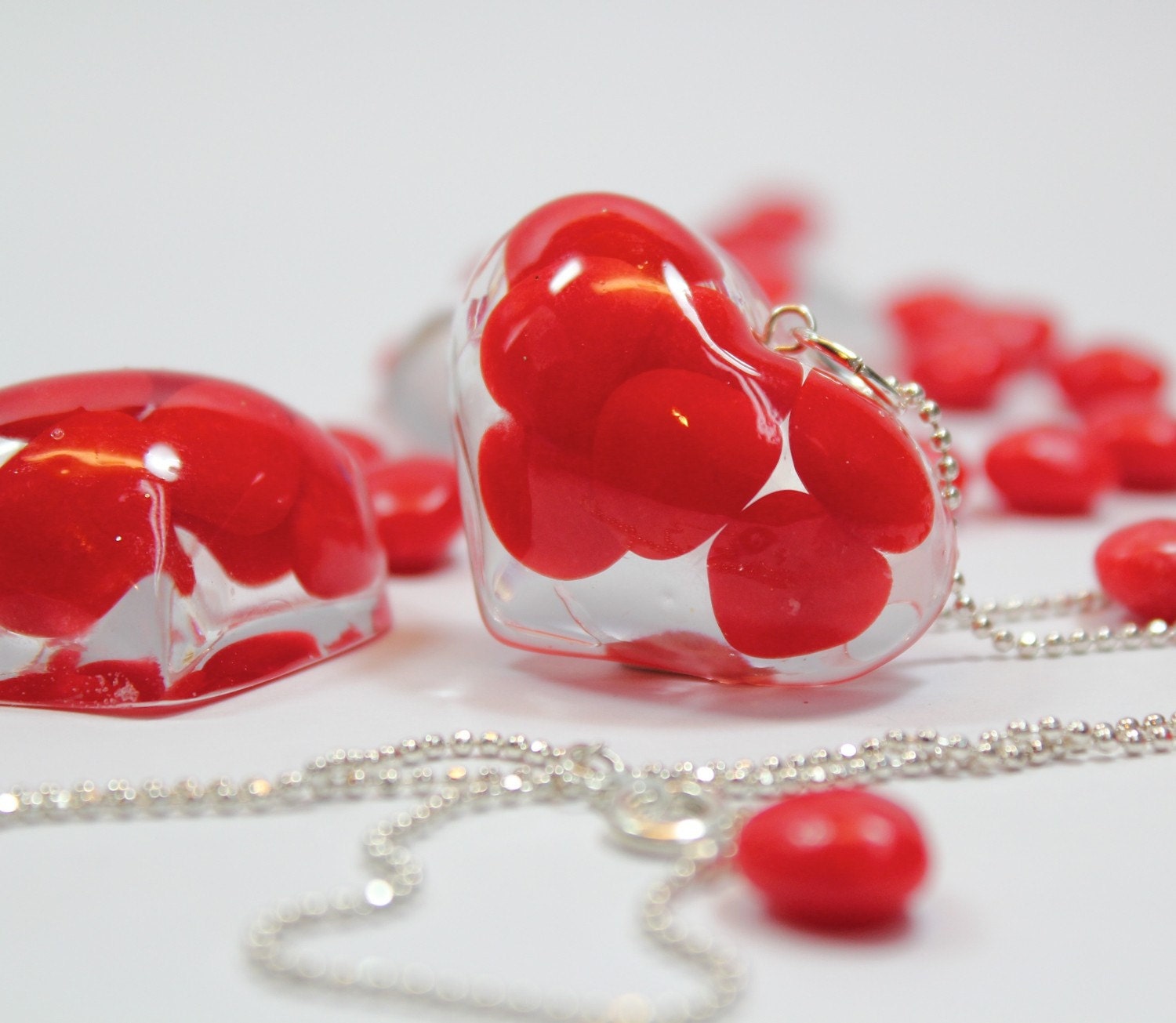 My Valentine Cinnamon Heart Resin Pendant