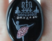 Ballerina Under Chandelier Resin Ring