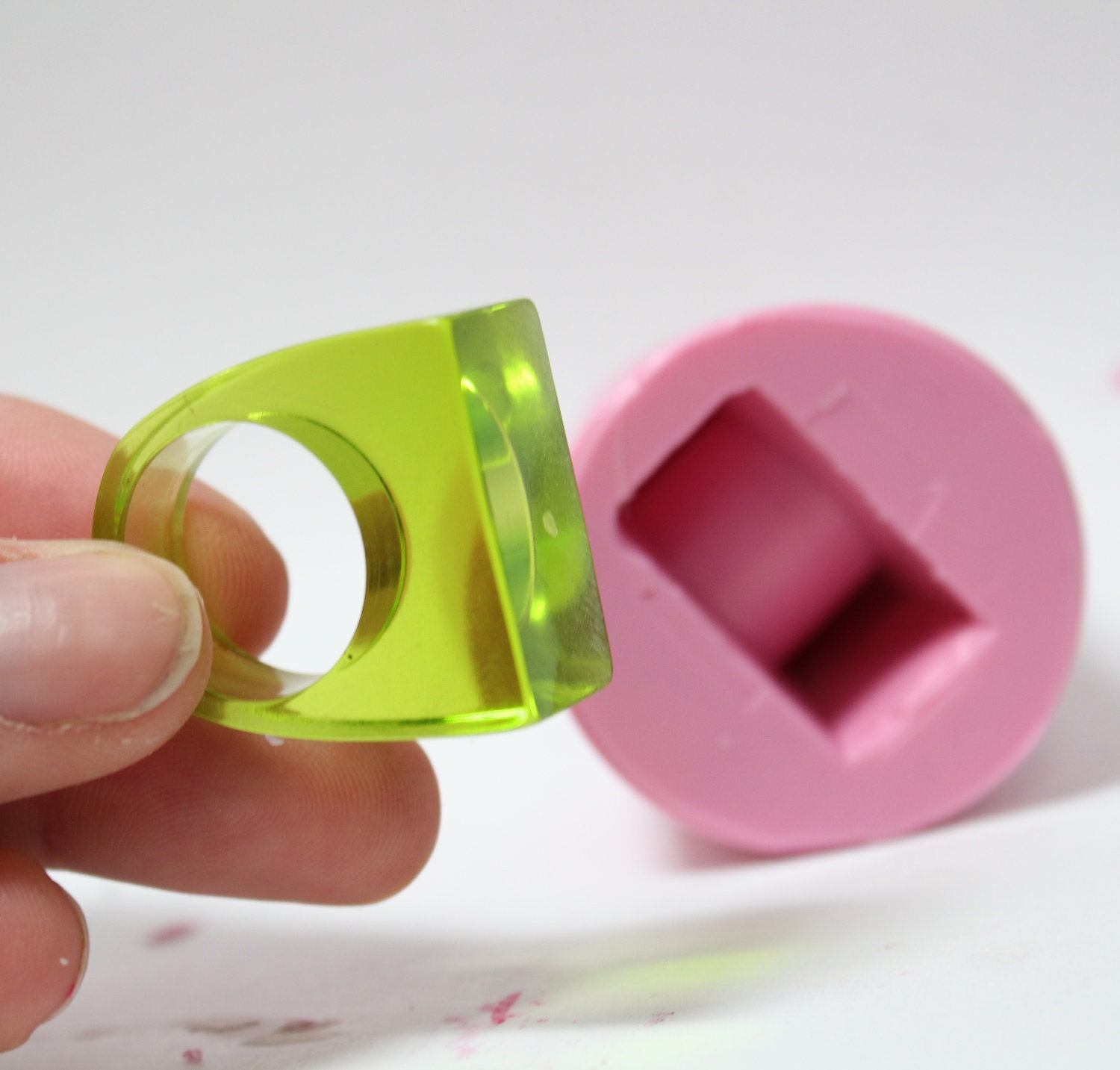 IMPERFECT Split Silicone Flat Rectangle Ring Mold (size 6)