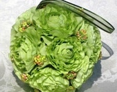 Lime green ranunculus make up  "Pistachio Sundae".