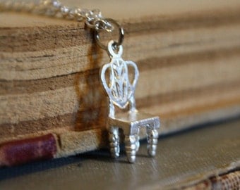 Fairy Tale Throne Necklace - Silver