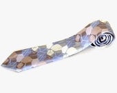 Vintage Pastel Tie 'Leaves' - free shipping
