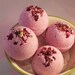 Set of 3 Sensual Rose Bath Bombs VEGAN Fizzies