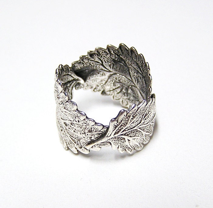 Forest Silver Leaf Ring in sterling silver .925