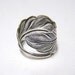 Steampunk ANGEL FEATHER, Victorian, Adorable feather wraps around finger, Silver