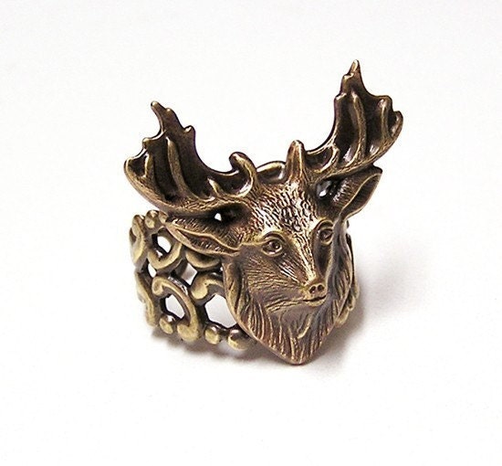 Steampunk Deer ring