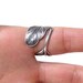 Steampunk ANGEL FEATHER ring, Victorian, Adorable feather wraps around finger, Silver