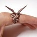 Steampunk Dragon Ring, dragon body wrap around finger (copper)
