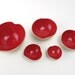cupidOo red bOwl set of 5 MADE TO ORDER