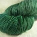 Father's Day SALE Black Spruce Hand Painted Semi-solid Superwash Merino and Silk Blend Fingering Weight Sock Yarn -- Green