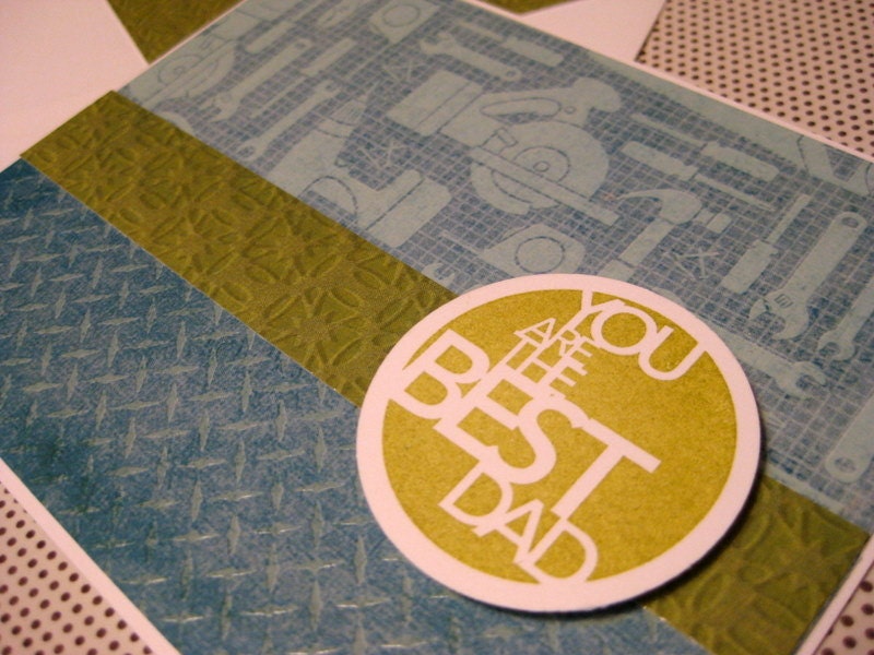You are the Best Dad with power tools - Handmade Greeting Card
