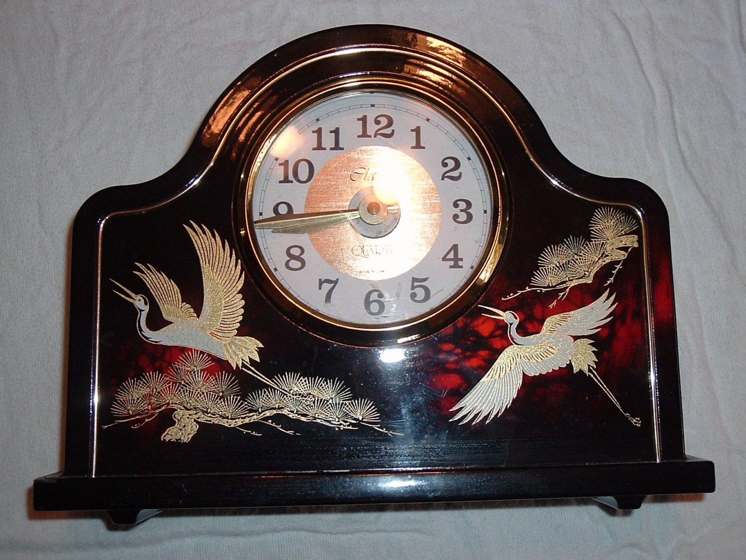 Vintage Quartz Mantel Clock Japanese Style by handymanhowto