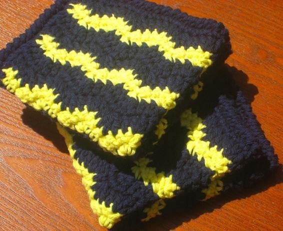 Instant Download PDF CROCHET PATTERN, Splash Ripple Dishcloth  Washcloth Kitchen Towel Bath Rag