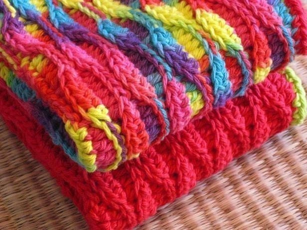 Instant Download PDF Crochet Pattern, Water Waves Textured Dishcloth Washcloth, Cleaning Rag Facial Towel