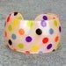 Vintage Cuff Bracelet Polka Dots Red Purple Black Lite Blue Yellow Orange peridot Festive Summer Jewelry