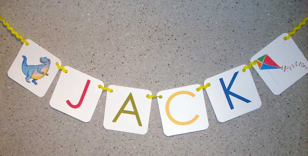 Baby Name Banner Teen Art Personalized Gift