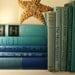 vintage beachy bright blue book set